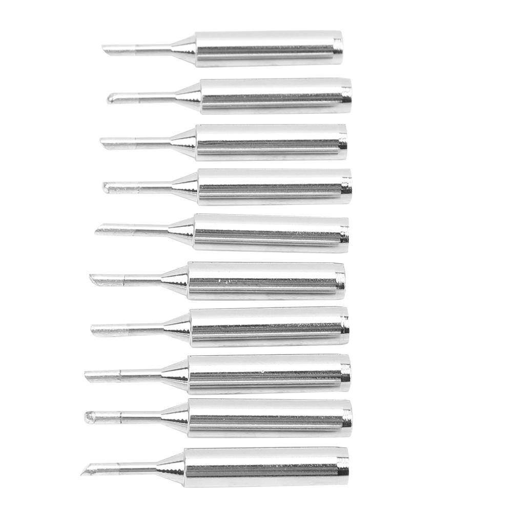 10Pcs Solder Iron Tip Brass Internal Heating  Free Soldering Iron Conical Tip