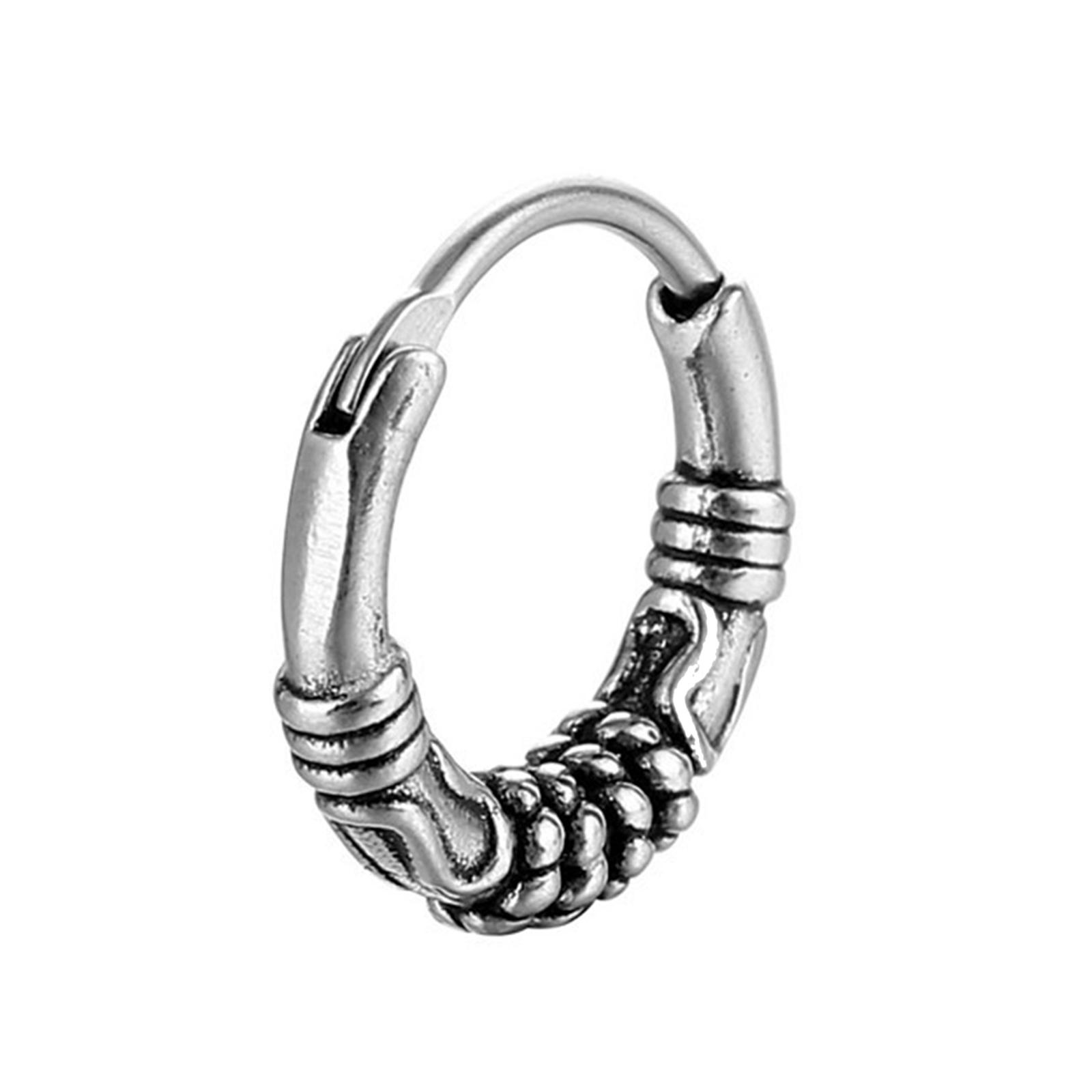 

Vnox Маленькие серьги-кольца для мужчин, винтажные ретро-цвета, из нержавеющей стали, гипоаллергенные, крутые серьги-хулахупы, серьги-кольца