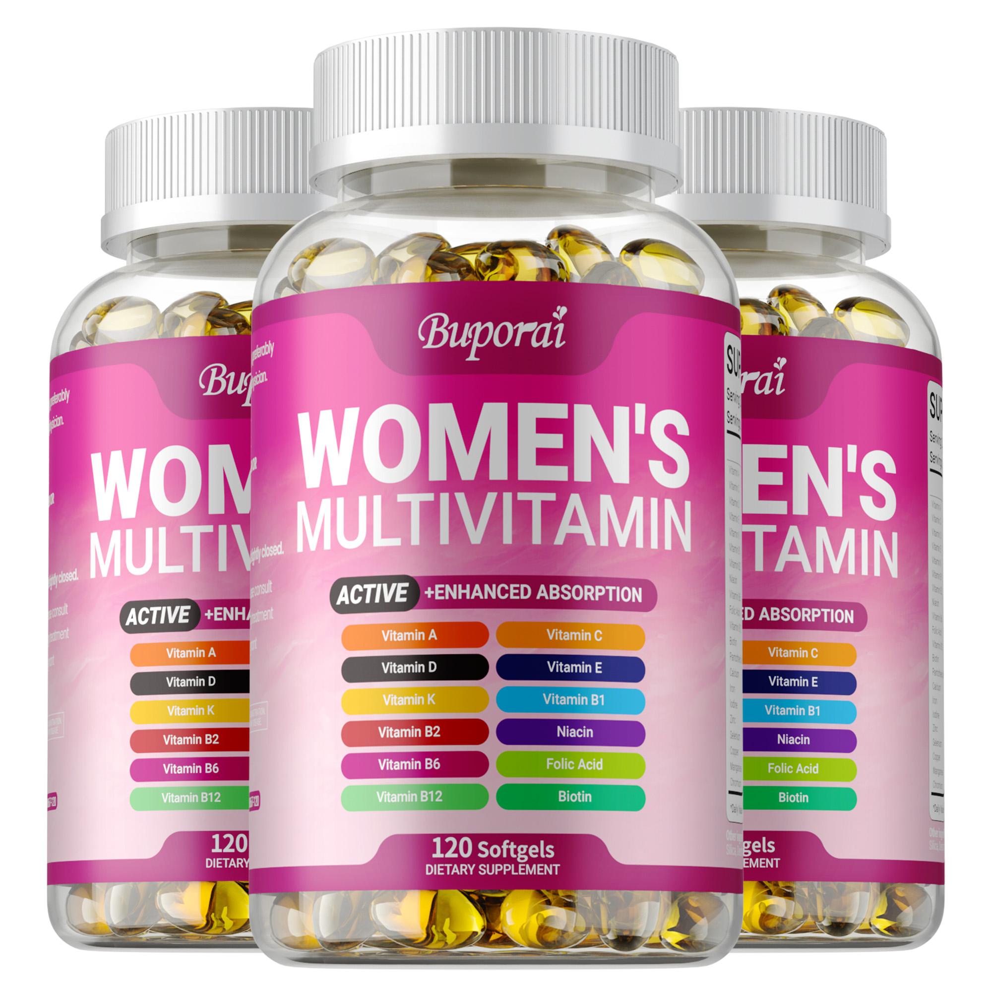 Cápsulas multivitamínicas para mujer, vitaminas A, C y D, nutrición multivitamínica, protección inmunológica, apto para adultos. 120*3