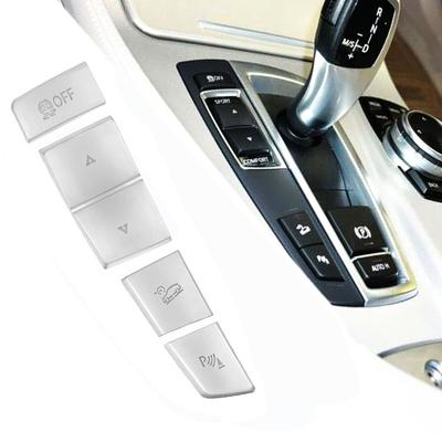 ABS Buttons Decorative Cover Accessories Chrome Easy To Paste For BMW 5 6 7 Series F10 F12 F07 F18 F01 Gear