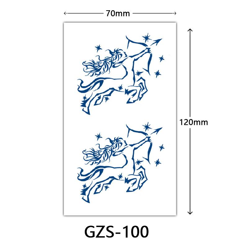 Flower Herbal Semi-Permanent Tattoo Sticker, Small Picture Juice Tattoo Sticker, Sweat-Proof Tattoo