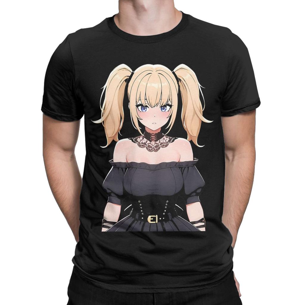 Grok Ani Samolepka Waifu anime Trička z čisté bavlny Trendové tričko pro unisex Léto Y2K Zábavné Vlastní DIY Topy s krátkým rukávem