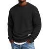 Men's Crew Neck Sweatshirt Long Sleeve Loose Fit Solid Color Autumn Winter Casual Thick Pullover Hoodie
