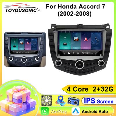 Android Autorádio Pro Honda Accord 7 2003-2007 2 din Multimediální Přehrávač 4G WIFI GPS Carplay Hlavní Jednotka Auto Stereo