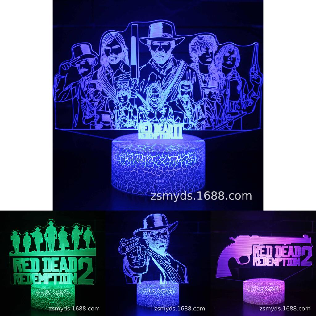 Creative 3d Colorful Touch Led Night Light For Wild West Game Series Perfect Gift