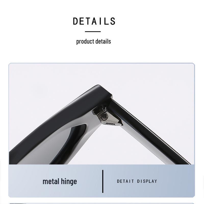 Women's Retro White High-End Polarized Slimming Frame UV Sunglasses