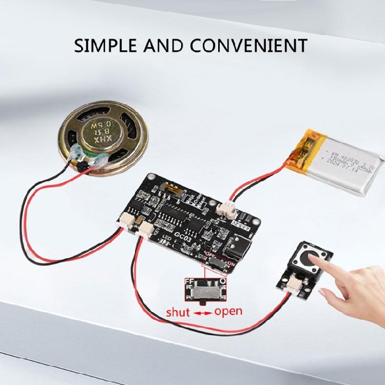 Christmas Music Greeting Card Memory Sound Voice Recording Module, 8MB, Suitable for Birthday Holiday Cards Craft Lovers