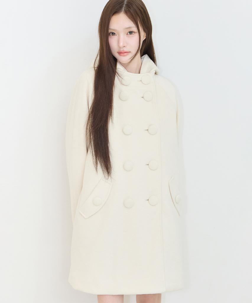 ILLIGO Cozy Hoodie Button Coat Ivory