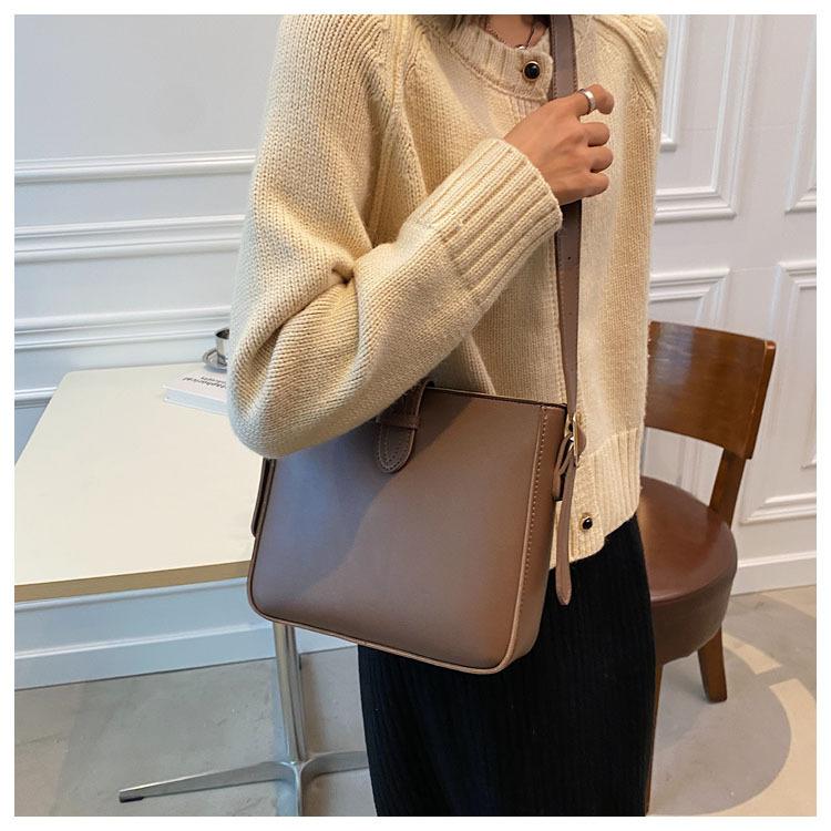 PU Leather Women's Tote Bag Shoulder Bags New Fashion Ladies Bucket Handbag Crossbody Bag