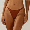 Seamless Low-Waist Women's Thongs: Breathable, Comfortable Pure Cotton Gusset, Sexy Solid Colors