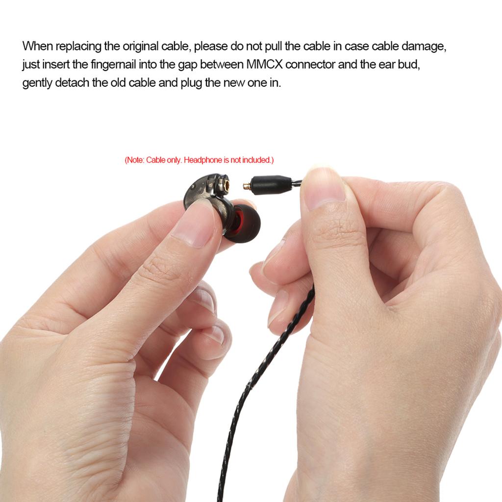 Cavo per auricolari cablati da 3,5 mm Cavo per cuffie sostitutivo staccabile Connettore MMCX per Shure SE215