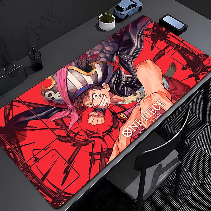 Gaming Mouse Pad Lock Edge One Piece Luffy Large Computer Mousepad Desk Mat Pc Anime Carpet Keyboard Gamer Accessories Table Pad