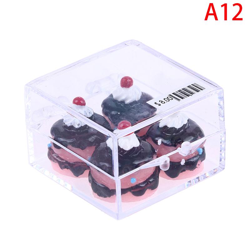 1:12 Scale Dollhouse Miniature Food Bakery Shop Cake Display Counter Bakery Cabinet Model Showcase Mini Snack Cabinet