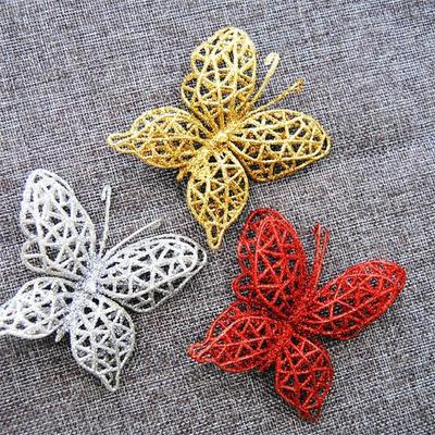 1 STÜCK Heimdekoration Weihnachten Schmetterlingsdekorationen Weihnachtsbaumschmuck Hochzeitsfeierdekorationen Kunsthandwerk Kreative Geschenke
