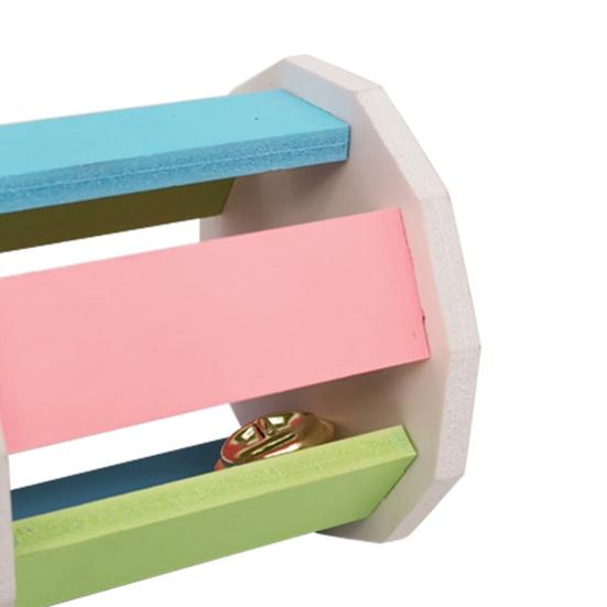 Hamster Toy DIY Exercise Training Rainbow Gerbils Rats Chinchillas Bell Roller Hamster Cage Accessories Pet Supplies