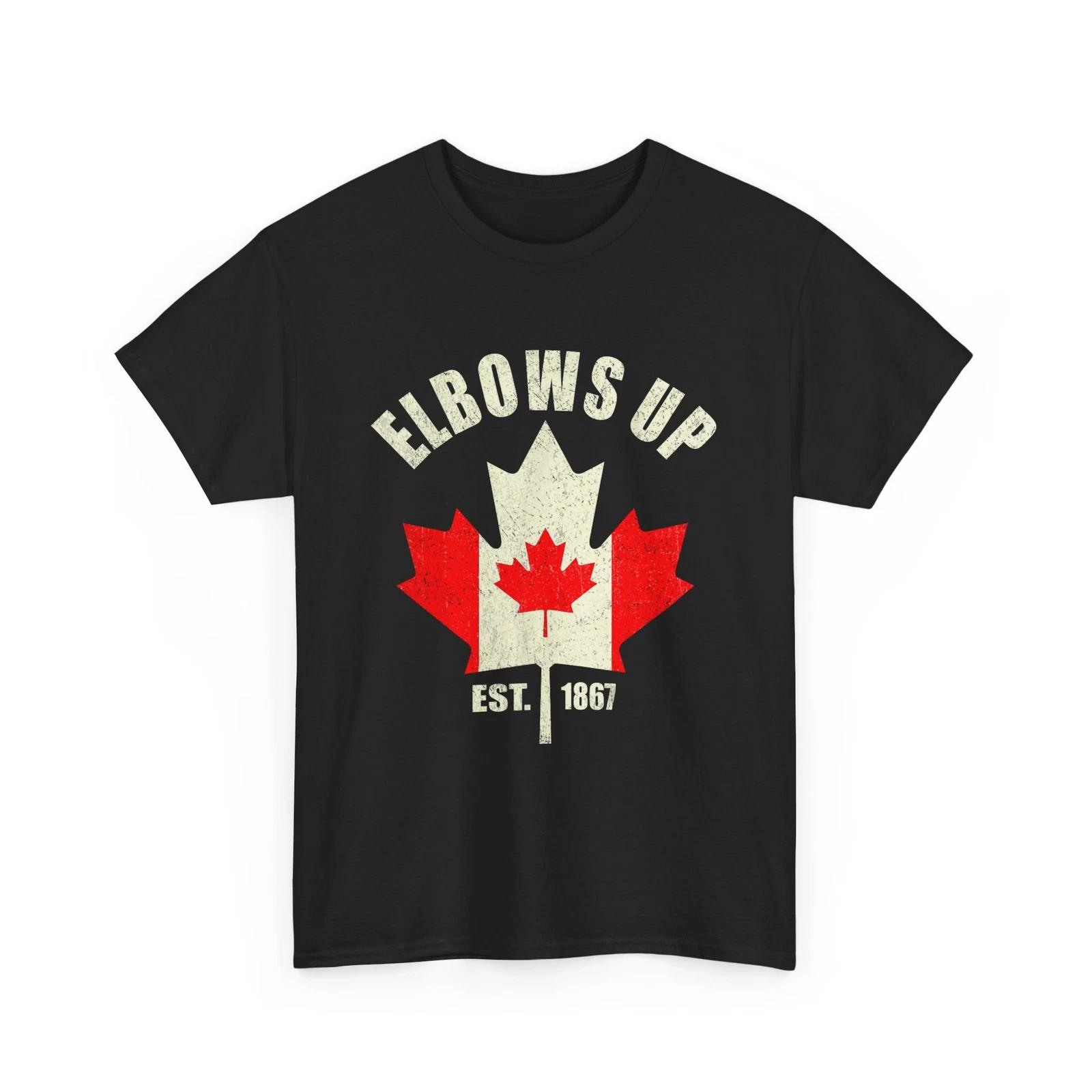Elbows Up Canadian Flag Est 1867 Canada Patriotic Women Men Shirt S