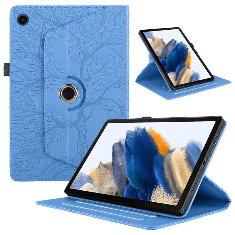 3D Emboss Tree 360 Rotating Stand Tablet Coque for Samsung Galaxy Tab A11 Plus 11inch SM-X230 SM-X236 2025 A9 Plus Tablet Cover