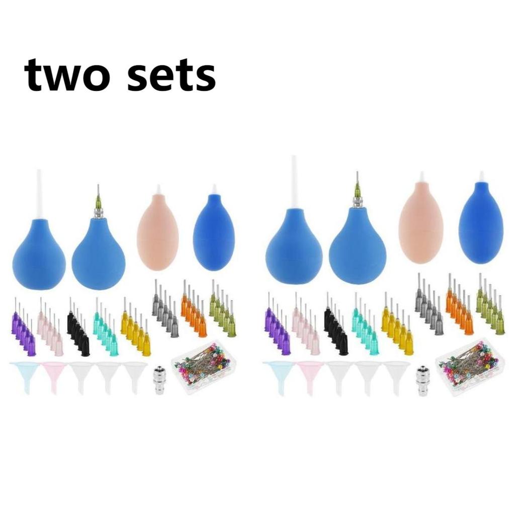 Pottery Precision Applicator Set with Plastic Steel Needle Funnel Ceramic Precision Tip Applicator Glaze Silicone Squeeze Bottle