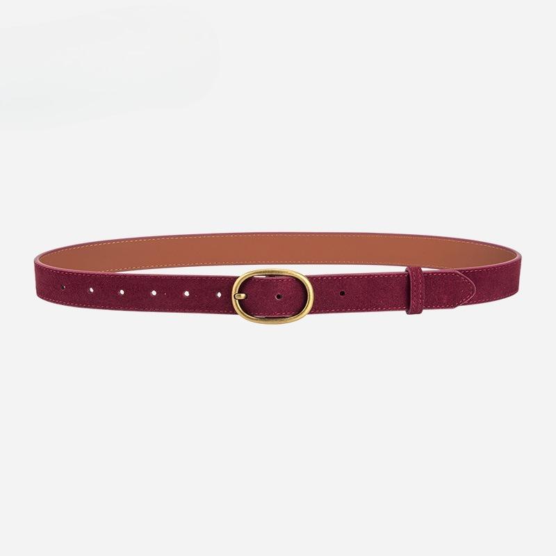 New Retro Women's Belt Fashionable and Trendy Korean Style Matte with Jeans Decorative Leather Belt for Women