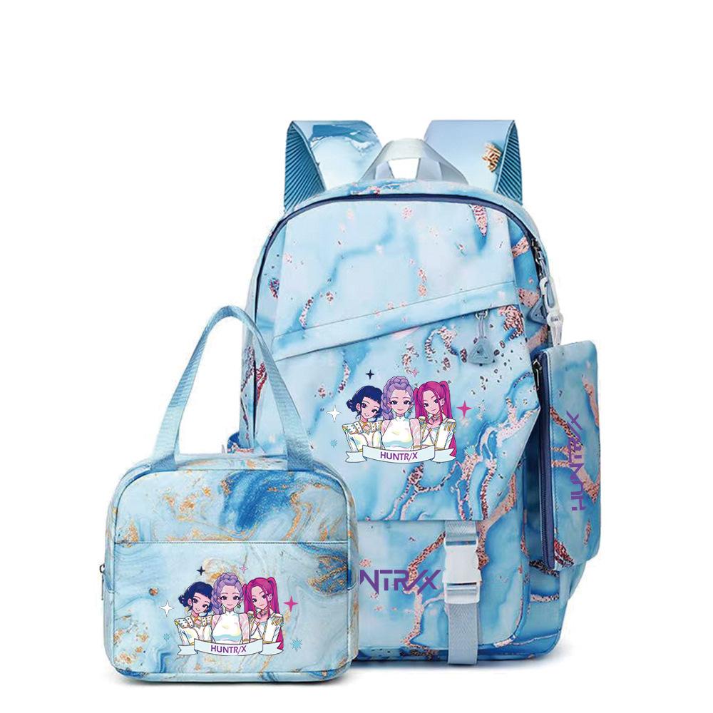 Witch Hunter Kpop Three-Piece Backpack Large Capacity Student Schoolbag Cartoon Backpack Ship according to the picture