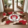 FC St. Pauli Football Design Crystal Velvet Rug Soft Decorative Mat for Bedroom Entrance