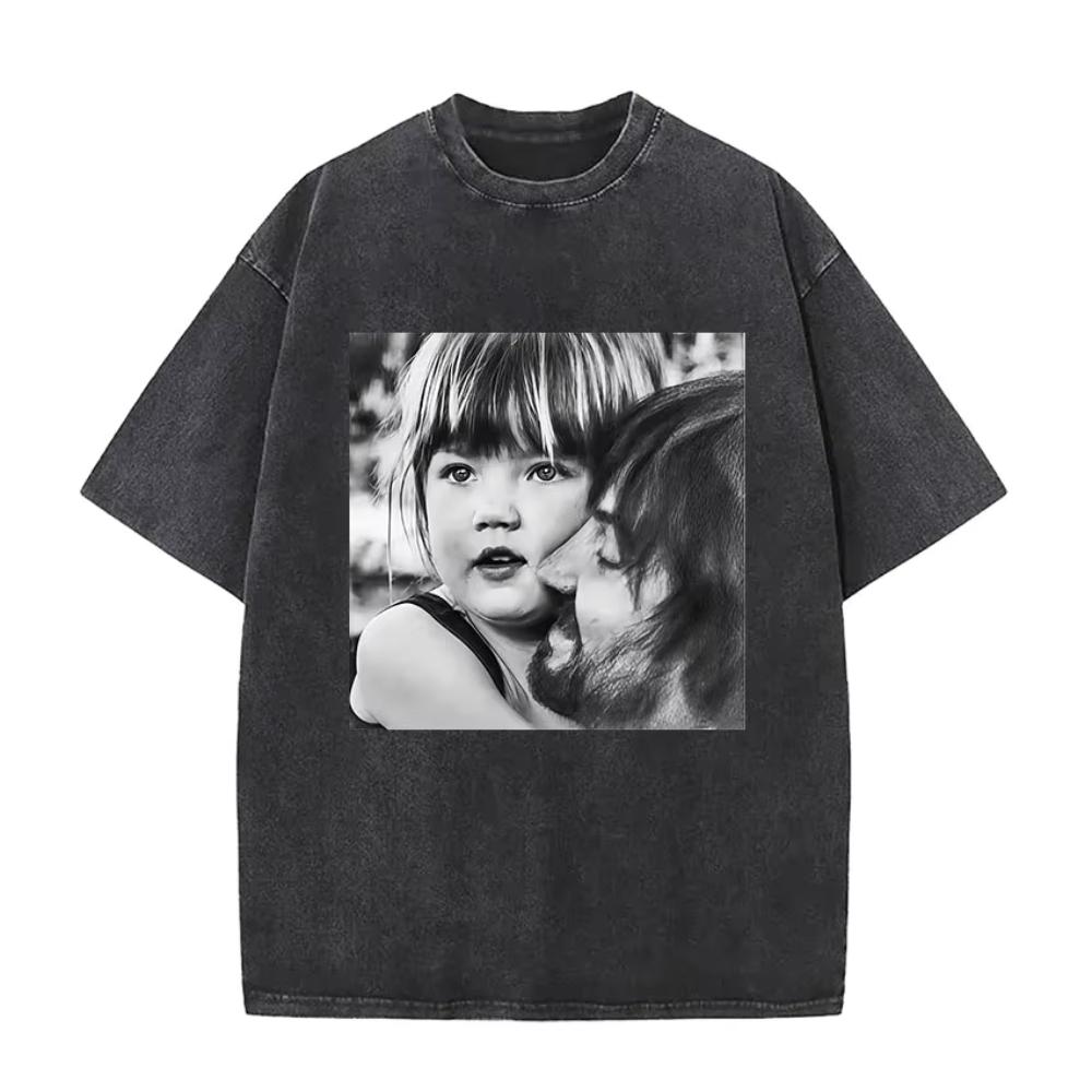 Tame Impala Tour Album Vintage Washed Tshirt Mens Hip Hop Gothic Tshirts Casual Oversized Short Sleeve T Shirt Streetwear