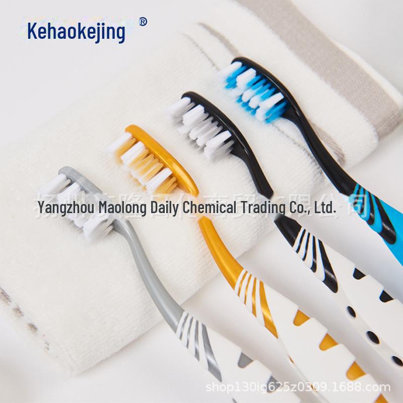 Sanxiaokejiekejing K235B Medium-Hard Bristle Adult Toothbrush, 2-Pack for Removing Tooth and Smoke Stains
