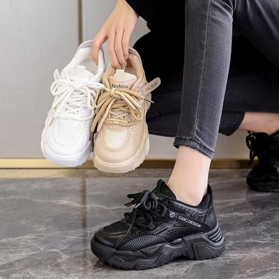 Autumn New Double Mesh Thick Sole Versatile Casual Breathable Running Shoes