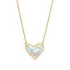 Overflowing Love-heart Four-claw Inlay Crystal Necklace Ornaments Cute Sweet Bracelet  Couple