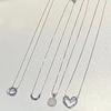 Niche hollow love necklace female minimalist design pendant collarbone chain simple elegance gentle fairy