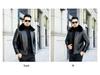 Men's Winter Casual Lapel Leather Jacket with Plus Velvet, Suitable for Middle-aged and Elderly.