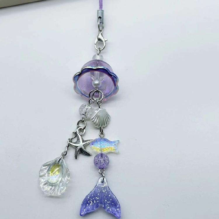Elegant Mermaids Hanging Charm Multipurpose Phone Strap Practical Key Holder Accessory Bag Decoration for Trendy Women