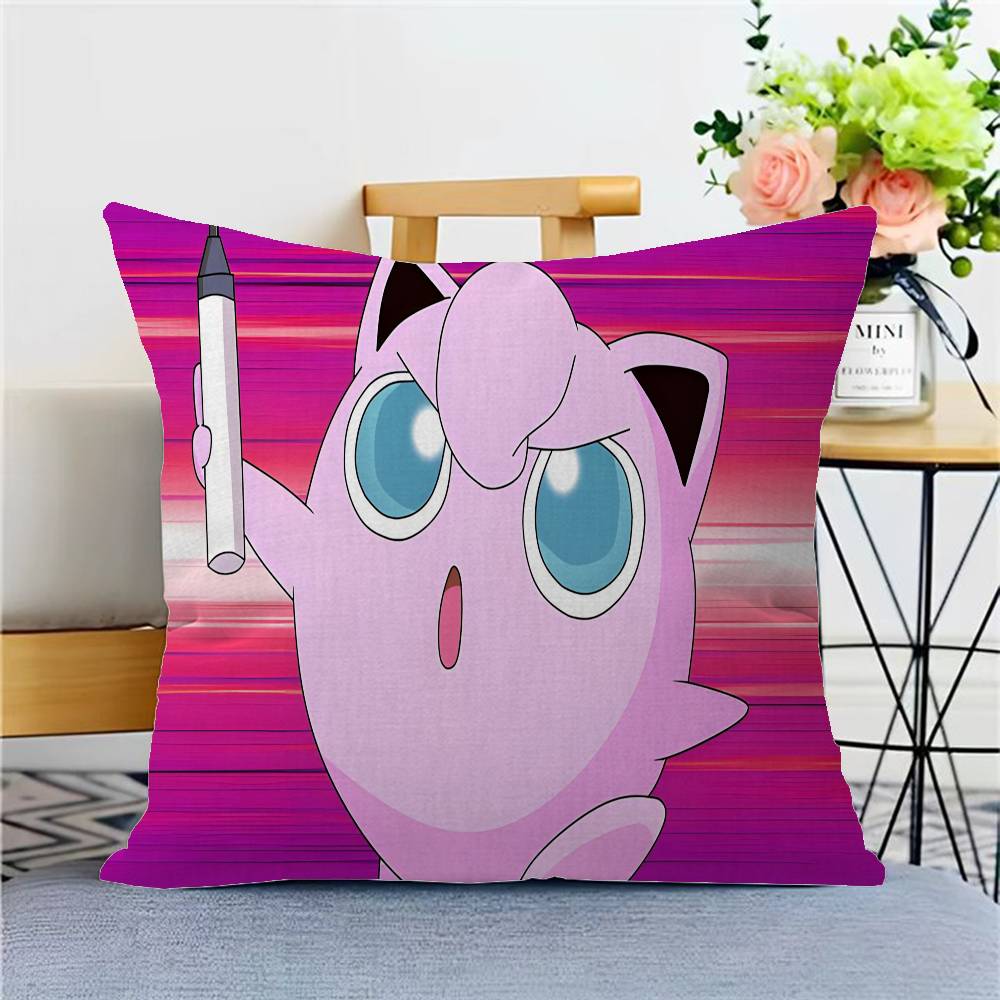 P-pokemon Jigglypuff Pillow Gifts Home Office Furnishings Bedroom Sofa Car Cushion Cover Case 45x45cm
