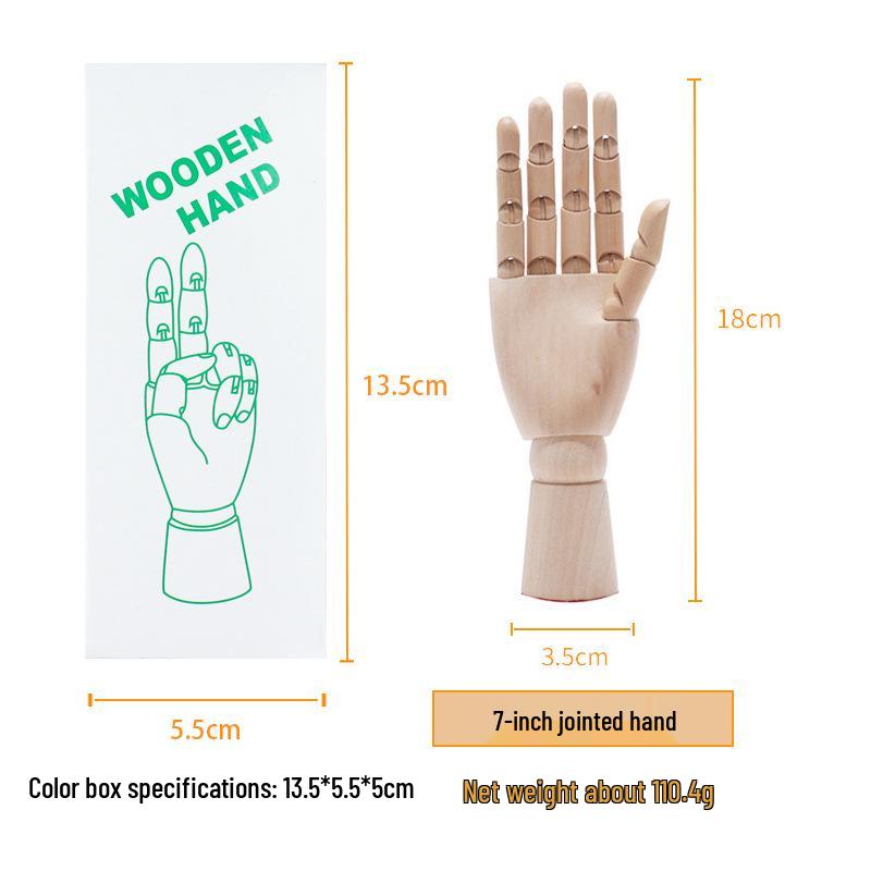 12-inch and 10-inch Jointed Wooden Mannequin Doll for Art and Painting