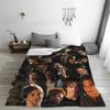 The Vampire Diaries Damon Salvatore Blankets Flannel TV Series Super Warm Throw Blankets for Bed Bedroom Quilt