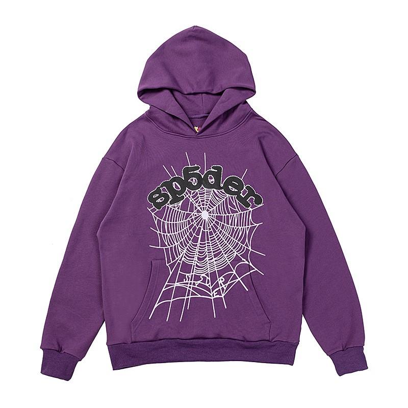 Sp5der Star Spider Foamed Letter Print Fleece Lined Hoodie Pants Set Teens Casual Streetwear Outfit