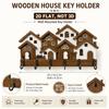 Wood House Key Holder 2D Flat Wall Key Rack New Decorative Key Hanger  Living Room Decor