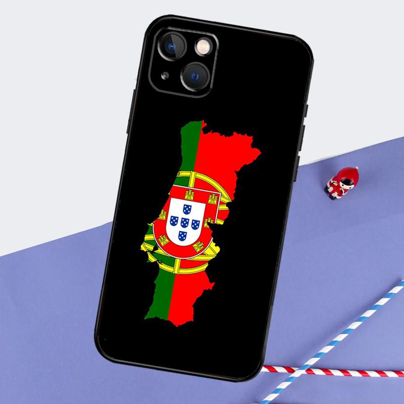 Portugal Flag Phone Case For iPhone 16 15 Pro Max 12 13 Mini 11 14 Pro Max XR 16 15 Plus 16e Cover Coque