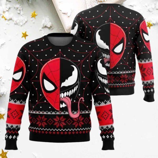 Spiderman Venom Ugly Christmas Sweater Unisex T-Shirt S