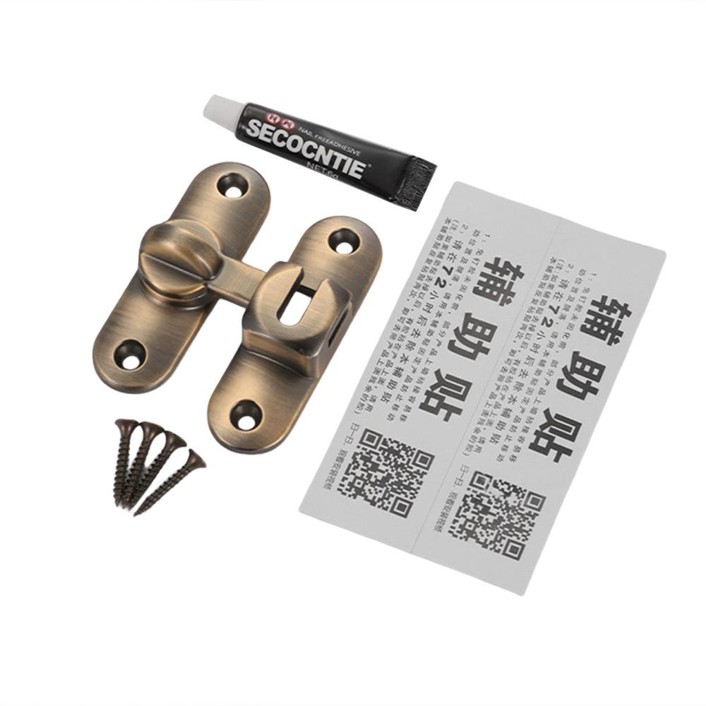 NEW Home Security Door Latch Lock Zinc Alloy Rustproof Security Lock Drill Free Anti-theft Buckle Home Accessories