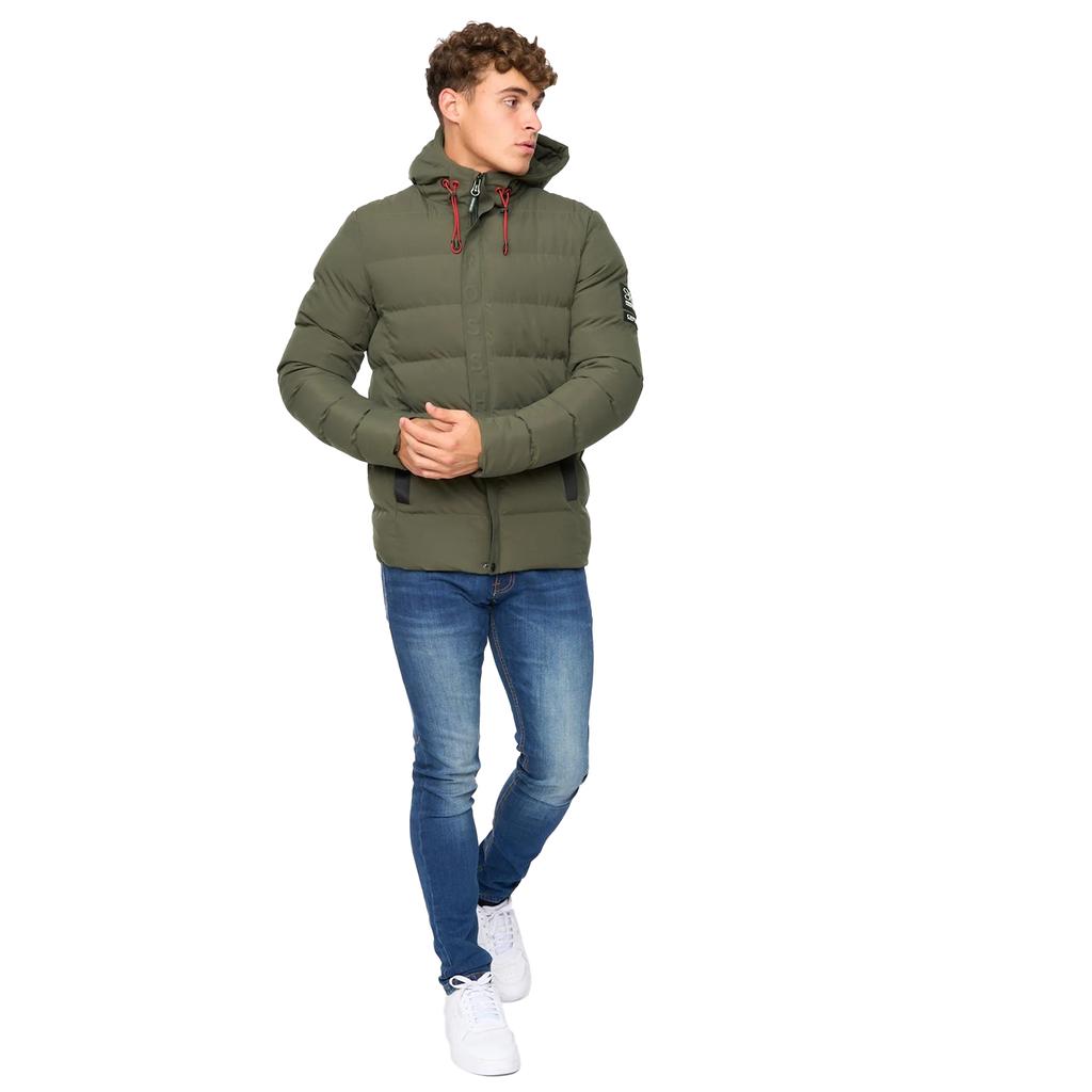 Crosshatch Herren Kampleys Geprägte Wattierte Jacke