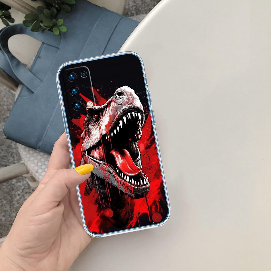 LO31 Dinosaur Transparent Phone Case for LG K22 K30 K40 K40S K41 K42 K50 K50S K51 K51S K52 K61 K62 K71 K92 Q60 Q61 V40 V50 V60