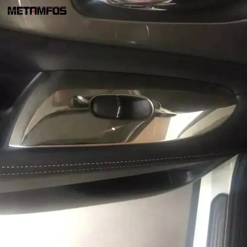 Window Lift Switch Cover Trim For Nissan Murano 2015-  2024 Chrome Interior Armrest Decoration Frame Car Accessories