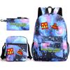 Geometry sprint game backpack geometry dash heat transfer backpack elementary school bag leisure bag