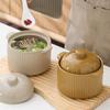 Zhaoran 600ml Ceramic Double-Boiler Stew Pot with Lid