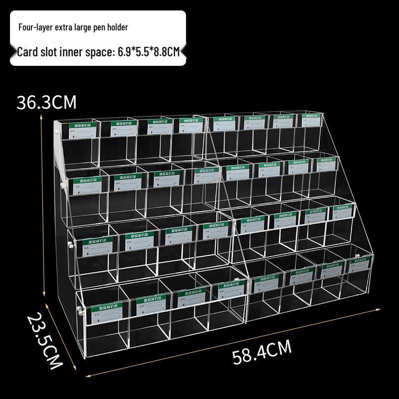 Acrylic Price Tag Display Stand & Pen Holder Combo