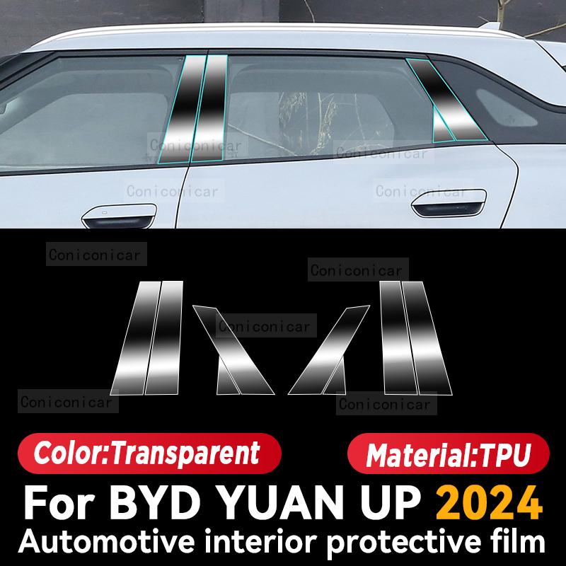 For BYD YUAN UP 2024 Car Interior Center Console Trument Dashboard Protective Film Anti-scratch Sticker Accessories