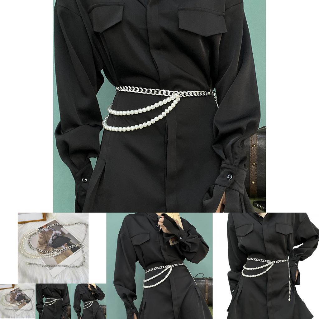 Elegant Silver Chain Waist Belt For Women Perfect For Dresses And Sweaters