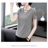 Women's Plus Size Embroidered Short-Sleeve T-Shirt (Summer 2021) - Ideal for Middle-Aged Moms