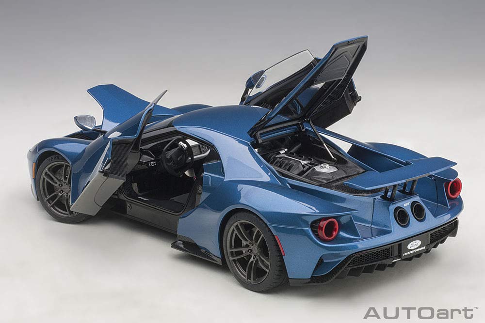 AUTOart Scale Ford GT 2017 Metallic Blue Finished Product 1/18